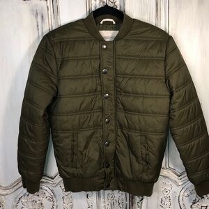 Kids Boys or Girls Tucker + Tate Army Green Quilted Puffer Jacket Size L (10-12)